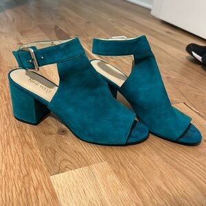 Nine West Suede Peep Tow Heels